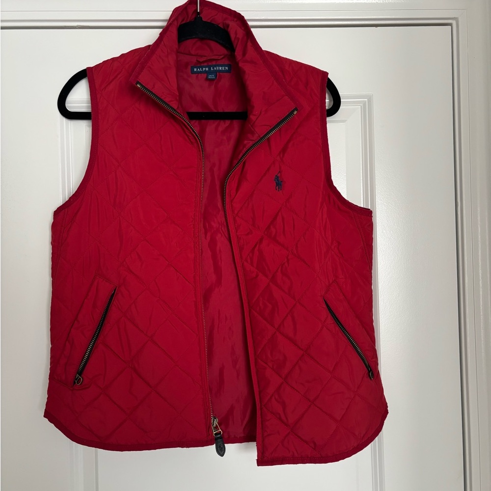 Ralph Lauren Crimson Quilted Vest